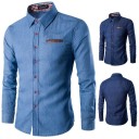 Herre denimskjorte F673 4