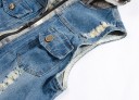 Herre denimvest med hætte 2