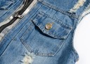 Herre denimvest med hætte 3