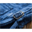 Herre denimvest med lommer - Mørkeblå 4