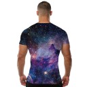 Herre elastisk 3D-printet T-shirt - Universe 1
