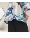 Herre kimono cardigan med print 12