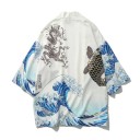 Herre kimono cardigan med print 14