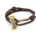 Herre læderarmbånd med økse 22