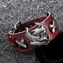 Herre læderarmbånd med ørn 3