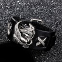Herre læderarmbånd med ørn 1