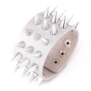 Herre læderarmbånd med pigge H331 2