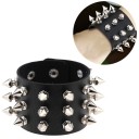 Herre læderarmbånd med pigge 5