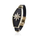 Herre læderarmbånd med stjerne 1