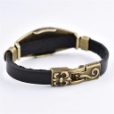 Herre læderarmbånd med stjerne 2
