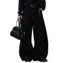 Herre løse sorte jeans med lommer, viskose og polyester, moderne snit, behagelige til hverdag 4