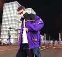 Herre refleksjakke lilla 2