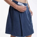 Herre saunahåndklæde lavet af mikrofiber koralfleece med lomme og velcro. Blød og absorberende sauna-kilt. Hurtigtørrende badehåndklæde. Wellness-tilbehør. 5