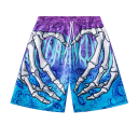 Herre shorts badetøj Med snøre Regnbue med tryk af skelet hænder og hjerte Polyester Spandex Hurtigttørrende Elastisk 8