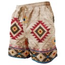 Herre shorts badetøj Polyester Ensfarvet Ornamentale tryk Med snor Med lommer Sommer strand til pool 3