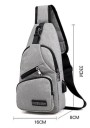 Herre skuldertaske med USB-port J2091 2