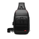 Herre skuldertaske med USB-port T334 4