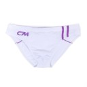 Herre slip badebukser ensfarvede med striber Nylon Spandex Tætsiddende snit Elastisk talje Badebukser til strand pool med tryk cm 8