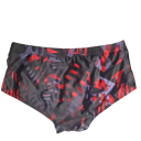 Herre slip badebukser sorte Mønstret Polyester Tætsiddende pasform Elastisk talje Hurtigttørrende badebukser til strand pool 5