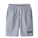 Herre sommersportsshorts til knæ, hurtigttørrende fritidsshorts, åndbare med elastisk talje og lommer til daglig brug 3