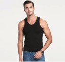 Herre sort stilfuld tanktop 1