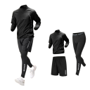 Herre sportssæt leggings, shorts, hoodie, polyester, spandex 1