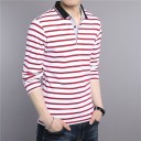 Herre stribet polo T-shirt J2613 2