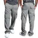 Herre sweatpants ensfarvede med snor og lommer i polyester Komfortable og stilfulde til daglig brug og fritidsaktiviteter 2