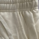 Herre sweatpants ensfarvede med tryk på siden med snøre og lommer polyester Komfortable til fritid og sportsaktiviteter 6