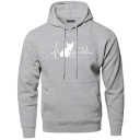 Herre sweatshirt med hjerteslag F51 1