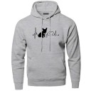 Herre sweatshirt med hjerteslag F51 2