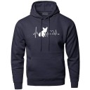 Herre sweatshirt med hjerteslag F51 1