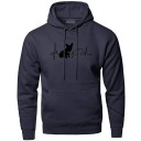 Herre sweatshirt med hjerteslag F51 2