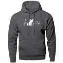 Herre sweatshirt med hjerteslag F51 6