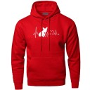 Herre sweatshirt med hjerteslag F51 1