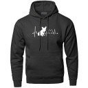 Herre sweatshirt med hjerteslag F51 1