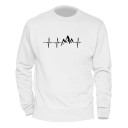 Herre sweatshirt med hjerteslag 5