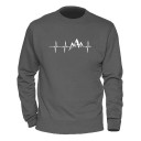 Herre sweatshirt med hjerteslag 11