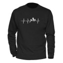 Herre sweatshirt med hjerteslag 4