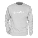 Herre sweatshirt med hjerteslag 13