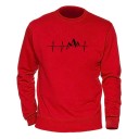 Herre sweatshirt med hjerteslag 14