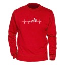 Herre sweatshirt med hjerteslag 15