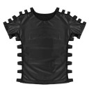 Herre T-shirt i imiteret læder T2383 4