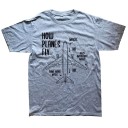 Herre-T-shirt med flyprint T2203 20