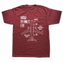 Herre-T-shirt med flyprint T2203 10