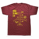 Herre-T-shirt med flyprint T2203 11