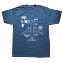 Herre-T-shirt med flyprint T2203 12