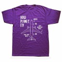 Herre-T-shirt med flyprint T2203 15