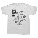 Herre-T-shirt med flyprint T2203 20