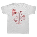 Herre-T-shirt med flyprint T2203 21